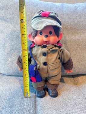 Monchhichi vintage medium size soldier boy doll